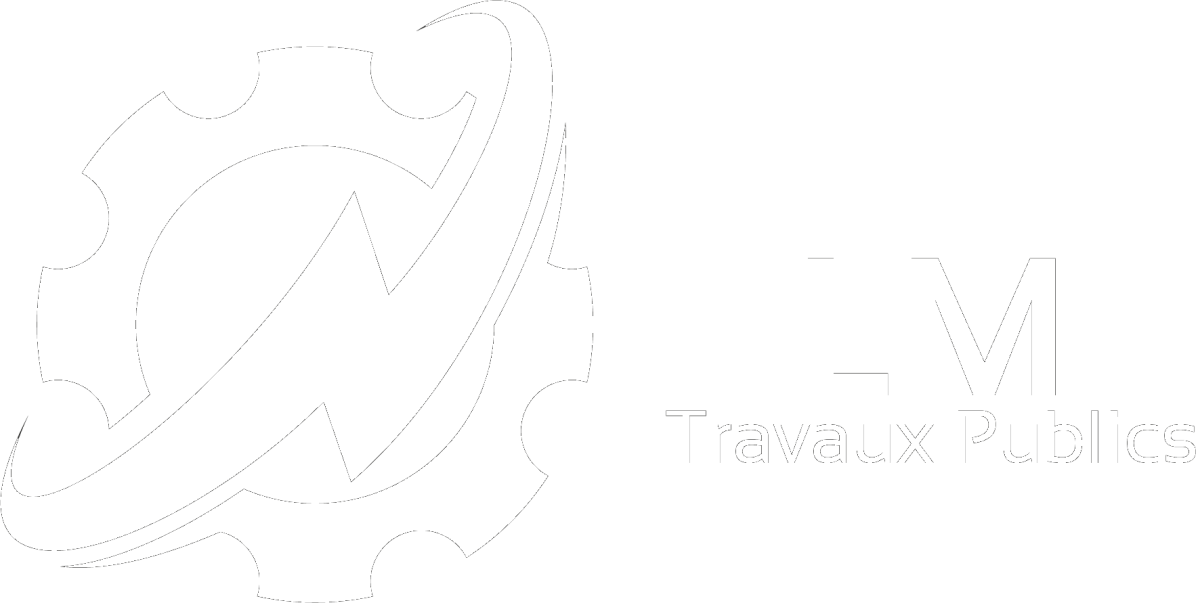 Logo LM Travaux Publics blanc